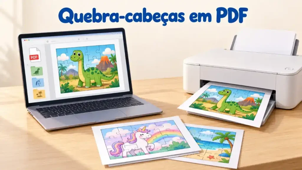 Quebra-cabeça para imprimir PDF: vantagens desse formato